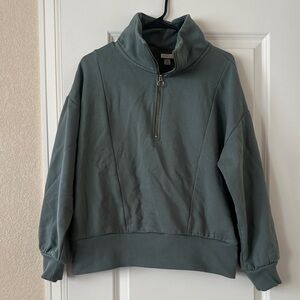 a new day Green Zip-Up Sweater